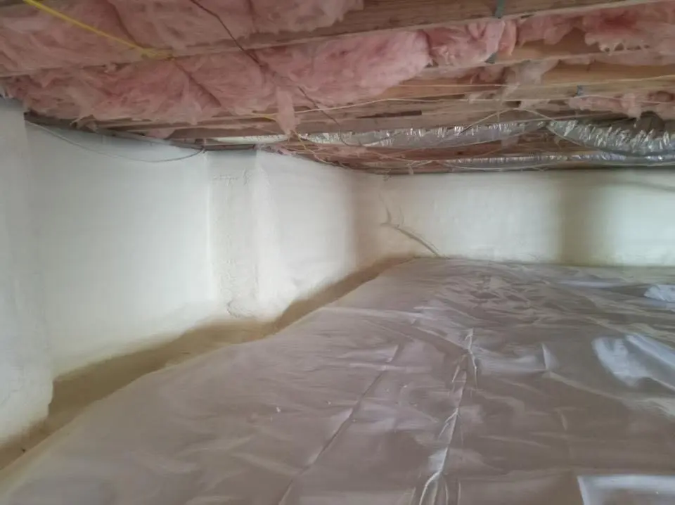 Crawl space encapsulation with closed-cell spray foam for Attic Insulation in Raymond